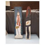 Hand-Painted Snowman Winter Scene Table Display