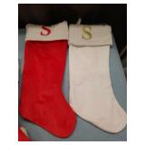 (8) Monogrammed Christmas Stockings