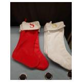 (8) Monogrammed Christmas Stockings