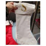 (8) Monogrammed Christmas Stockings