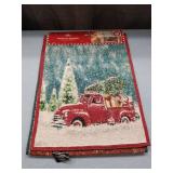 Christmas Red Truck Tapestry Table Runner