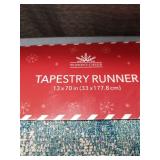 Christmas Red Truck Tapestry Table Runner