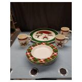 Holiday Dinnerware Set with Ice Skater Design