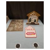 Christmas Decoration Set - Nativity Scene and Signs