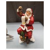 Santa and Reindeer Christmas Decorative Figurine Set