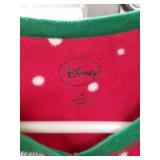 Disney Mickey Mouse fleece pajamas red snowman footie sleeper medium