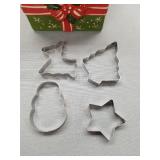 Christmas Cookie Cutters and Gift Box Cookie Jar