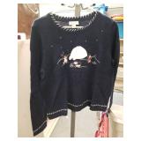 2 CHRISTOPHER & BANKS CHRISTMAS SWEATERS SIZE LARGE