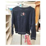 2 CHRISTOPHER & BANKS CHRISTMAS SWEATERS SIZE LARGE