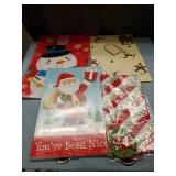 LOT OF CHRISTMAS BOXES AND ONE LARGE BAG