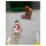 Christmas Tree Display with Holiday Ornaments Set