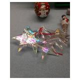 Christmas Tree Display with Holiday Ornaments Set