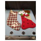 Pet Christmas Stockings with Paw Print Design