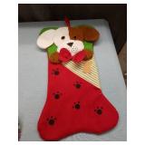 Pet Christmas Stockings with Paw Print Design