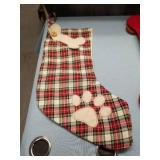 Pet Christmas Stockings with Paw Print Design