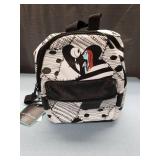 Disney the Nightmare Before Christmas Women s Black White Faux Leather 11.5  Mini Backpack