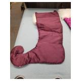 Pink Sequin Christmas Stockings with White Fur Trim