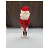 Traditional Wooden Santa Nutcracker with Christmas Tree