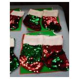 Reversible Sequin Christmas Stockings Set
