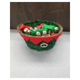 Christmas Bell Wrist Bands with Decorative Basket