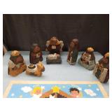Nativity Scene Set with Wooden Figures and Puzzle
