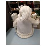 Silver and White Standing Santa Claus Figurine