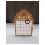 Wooden House Christmas Countdown Calendar