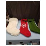 Holiday Knit Christmas Stockings Set of 3