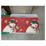 Snowman Christmas Table Runner, Christmas Table Runner with Tassels for Home Dining Table Kitchen Christmas Holiday Decorations