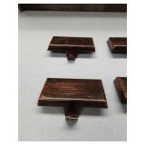 Set Of 4 Black Washed Copper Christmas Stocking Holders