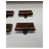 Set Of 4 Black Washed Copper Christmas Stocking Holders