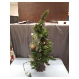 Decorative Christmas Tabletop Tree with Pine Cones 25 inches