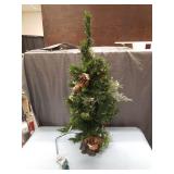 Decorative Christmas Tabletop Tree with Pine Cones 25 inches