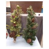 Holiday Pine Wreath with Red Berries