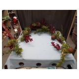 Holiday Berry and Pine Garland with Rustic Bells