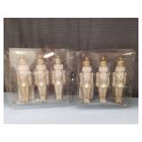 White and Gold Nutcracker Christmas Ornaments Set