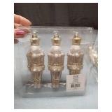 White and Gold Nutcracker Christmas Ornaments Set