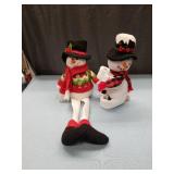 Plush Snowman Decorations Set
