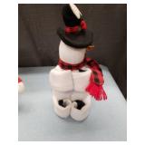 Plush Snowman Decorations Set