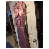 1970s Mauve Satin Evening Gown #4446