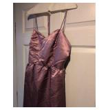 1970s Mauve Satin Evening Gown #4446
