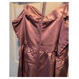 1970s Mauve Satin Evening Gown #4446