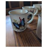 MCM Butterfly Design Coffee Mug Set of 6