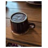 Hull USA Brown Drip Glaze Place Setting for 4 with 6 additional coffee mugs