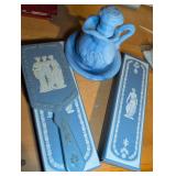 Avon Blue Classical Collection with Rose Pitcher