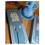 Avon Blue Classical Collection with Rose Pitcher