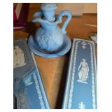 Avon Blue Classical Collection with Rose Pitcher
