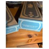 Avon Blue Classical Collection with Rose Pitcher