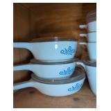 MCM Corning Ware Blue Cornflower Casserole Set