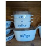 MCM Corning Ware Blue Cornflower Casserole Set